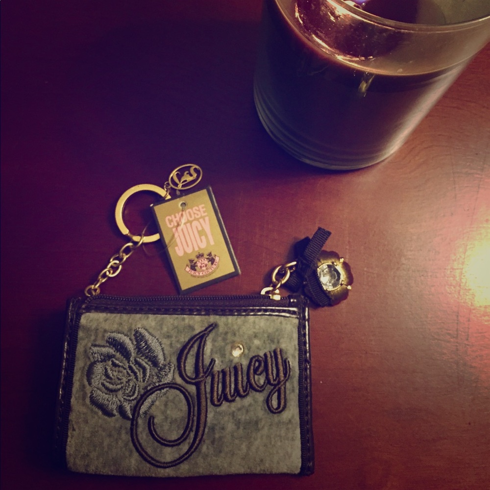 Juicy Couture-small card holder key chain ring
